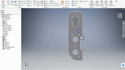 inventor sheet metal flat pattern|define a side inventor.